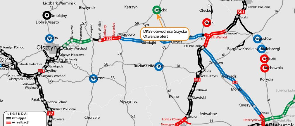 Pięć ofert w przetargu na budowę obwodnicy Giżycka