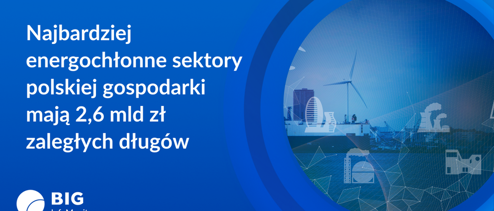 Raport: 2,6 mld zł zaległych zobowiązań najbardziej energochłonnych sektorów polskiej gospodarki